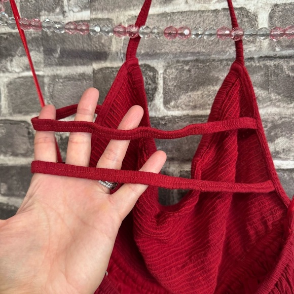 NWT Lulus maxi dress red halter neck strappy back - Picture 10 of 15